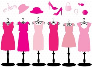 ピンクのドレスに合う靴・ボレロ・メイク